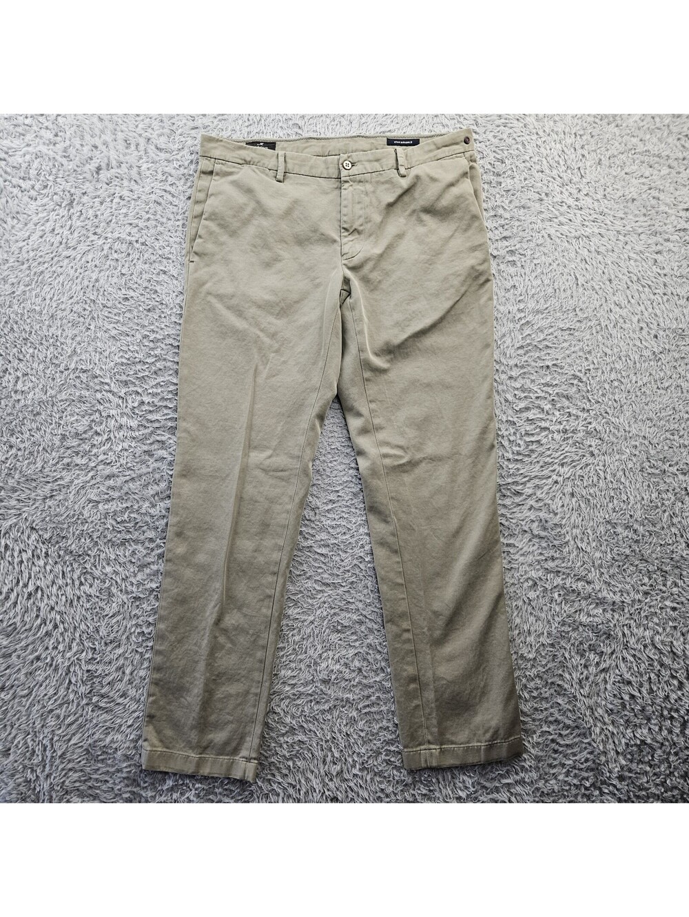 Mason's Chino Pants Men 50 (Fits 34x31) Green Cotton Blend Luxury Dress Pants